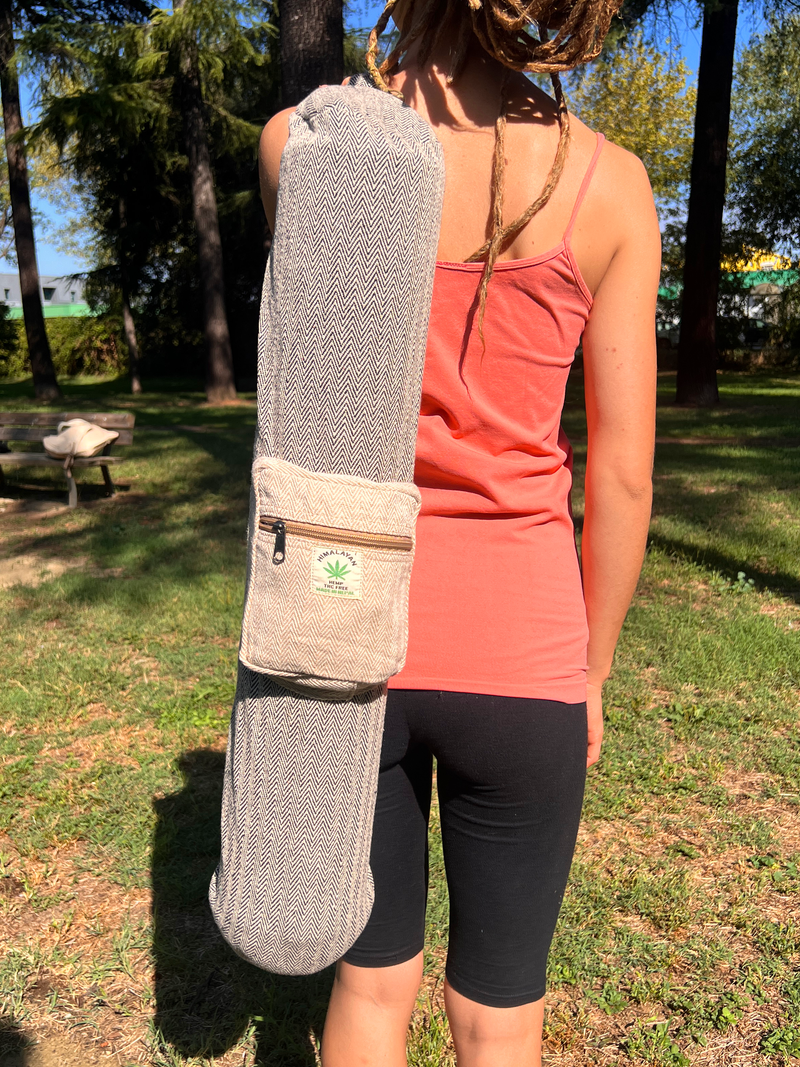 Carica immagine in Galleria Viewer, Borsa per tappetino da yoga in canapa