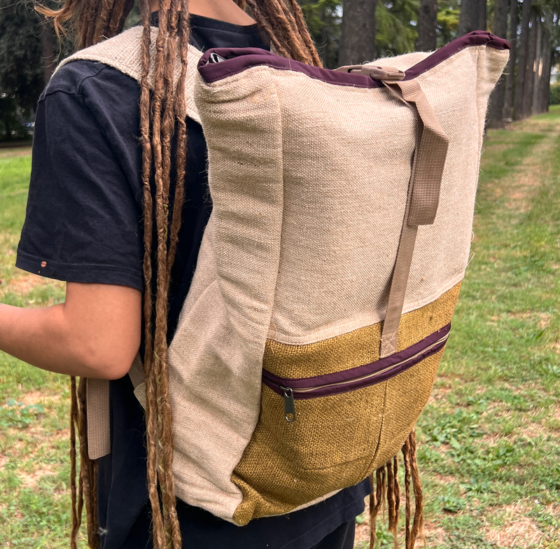 Carica immagine in Galleria Viewer, Zaino Roll Top in Canapa