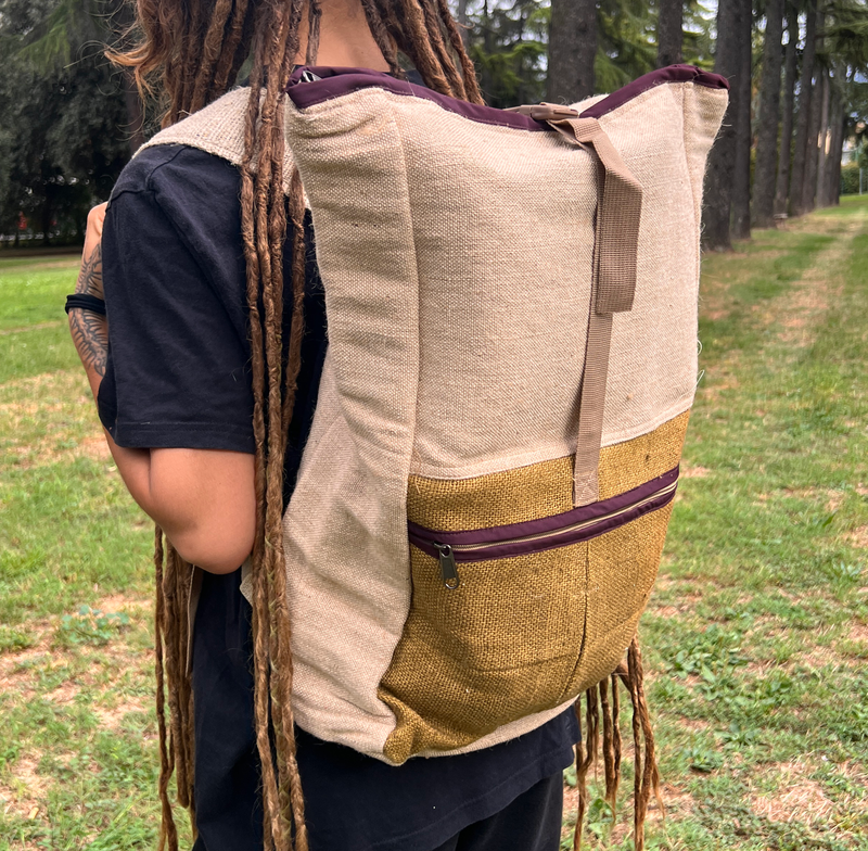 Carica immagine in Galleria Viewer, Zaino Roll Top in Canapa