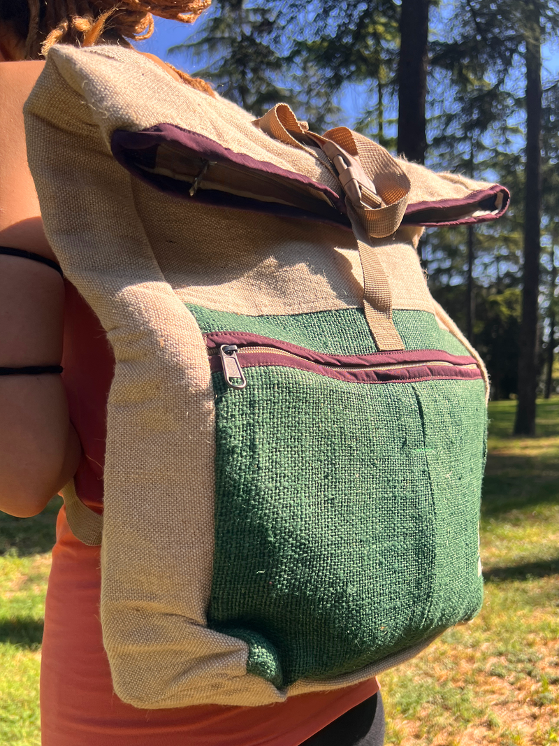 Carica immagine in Galleria Viewer, Zaino Roll Top in Canapa